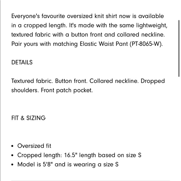 Oak + Fort Cropped Knit Shirt - Picture 5 of 7